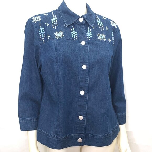 ALLISON DALEY LIGHT DENIM JACKET‎ MD NEW WITH TAG - Picture 1 of 6